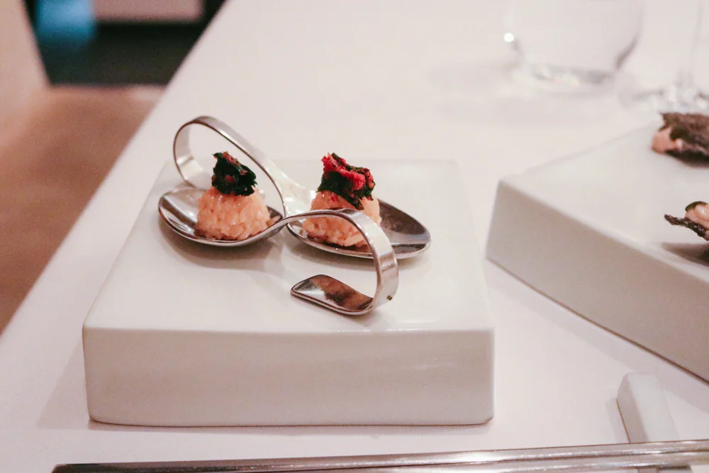 Ban Chan, Hokkaido Uni wrapped in Seaweed, Squid ink chip, Wagyu in brioche, and more