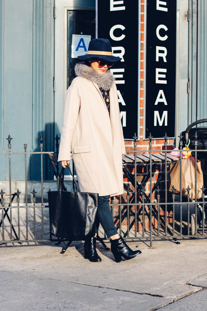 Barney's New York Tote, Via Spiga Boots, Urbanoutfitters Sunglasses