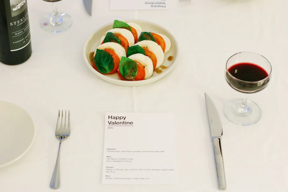 Homemade Valentine's Day special dinner