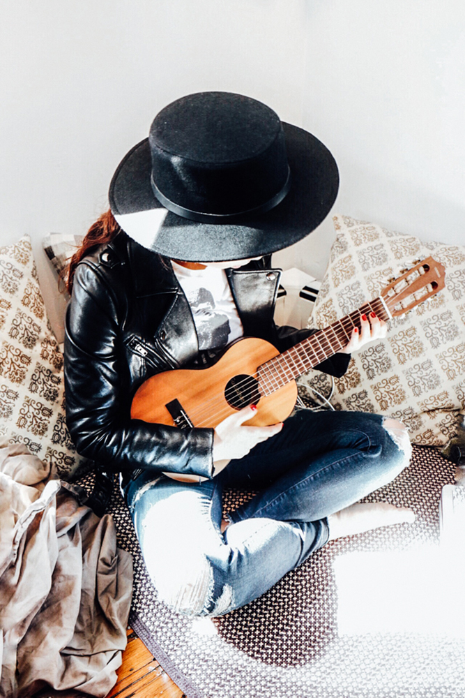 Urbanoutfitters Hat, Soia & Kyo Jacket, Marc by Marc Jacobs Shirt, J Brand Jeans