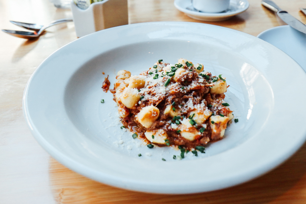 Potato Gnocchi, wild boar bolognese, grana, rosemary