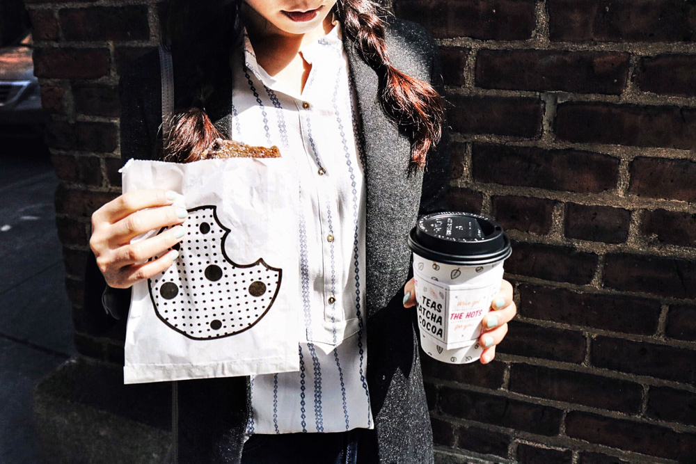 Vegan Espresso Chocolate Chip Cookie and Drip Coffee from by Chloe