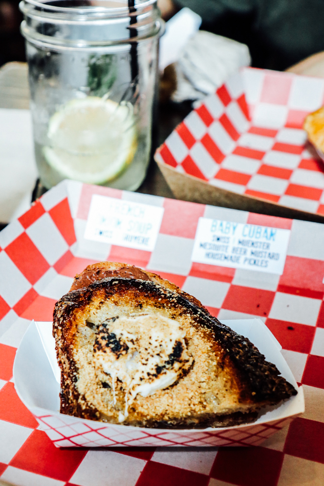 Special dessert grilled cheese with Mascarpone, Nutella and a Graham Cracker crust