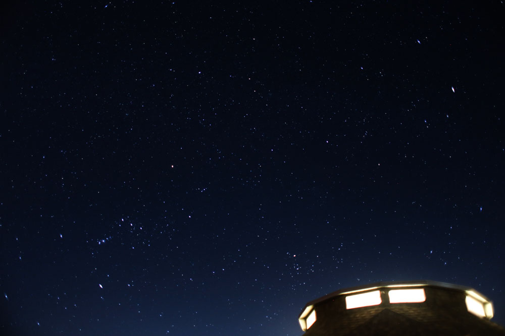 The night sky view from our backyard, amazing.