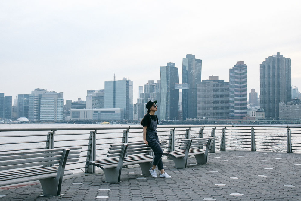Adidas Snapback, The Row Sunglasses, Calvin Klein Crop Top, TOBI Jumpsuit, Adidas Sneakers