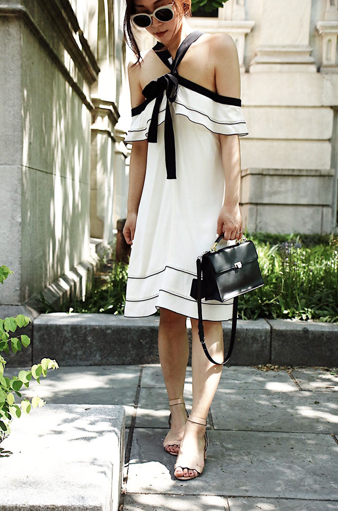 Wearing / Gentle Monster Sunglasses, Proenza Shouler Dress, Loeffler Randall Shoes, Balenciaga Bag