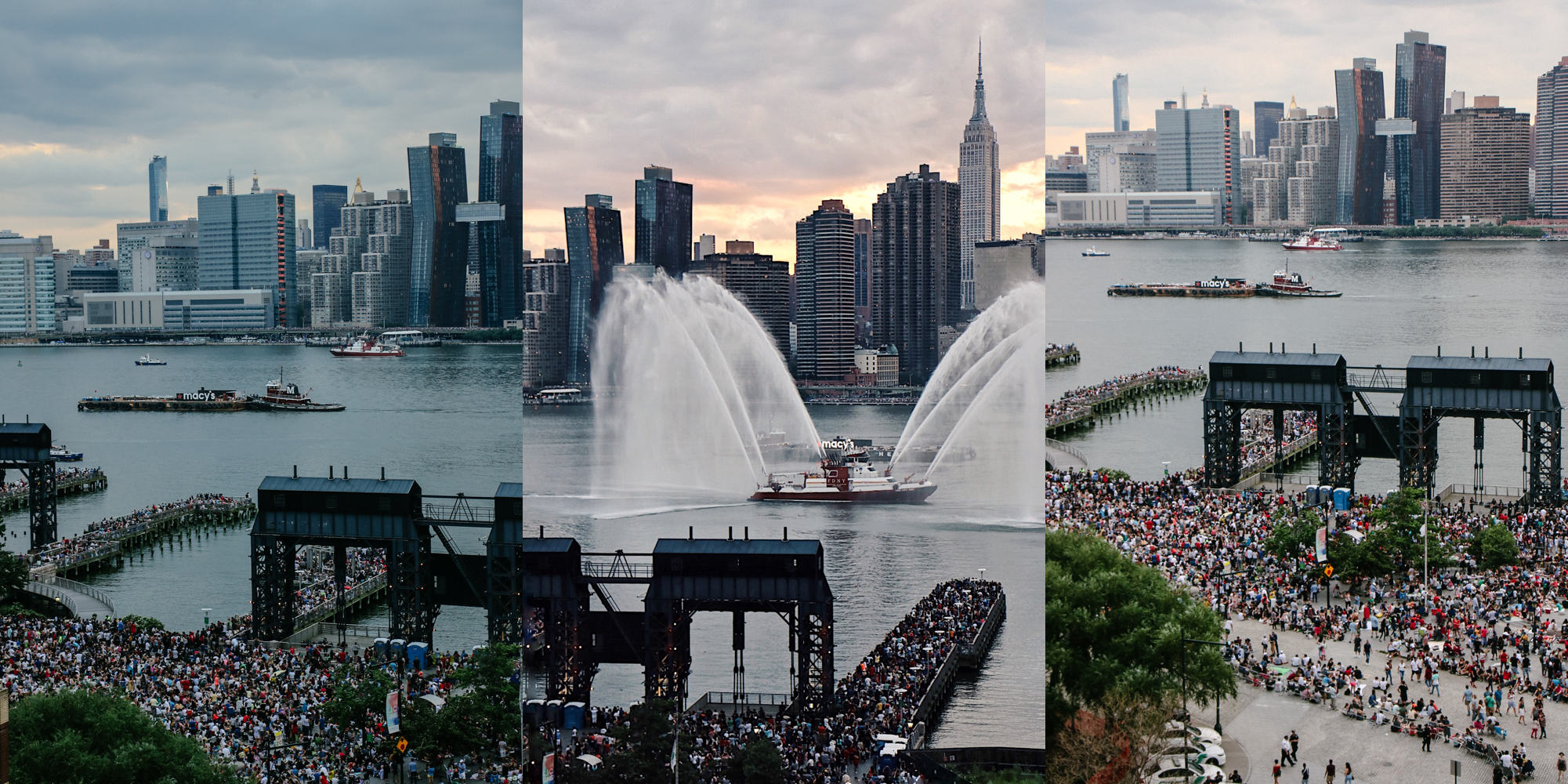 The Crowd at Gantry Plaza State Park , waiting for Macy's 4th of July Fireworks
