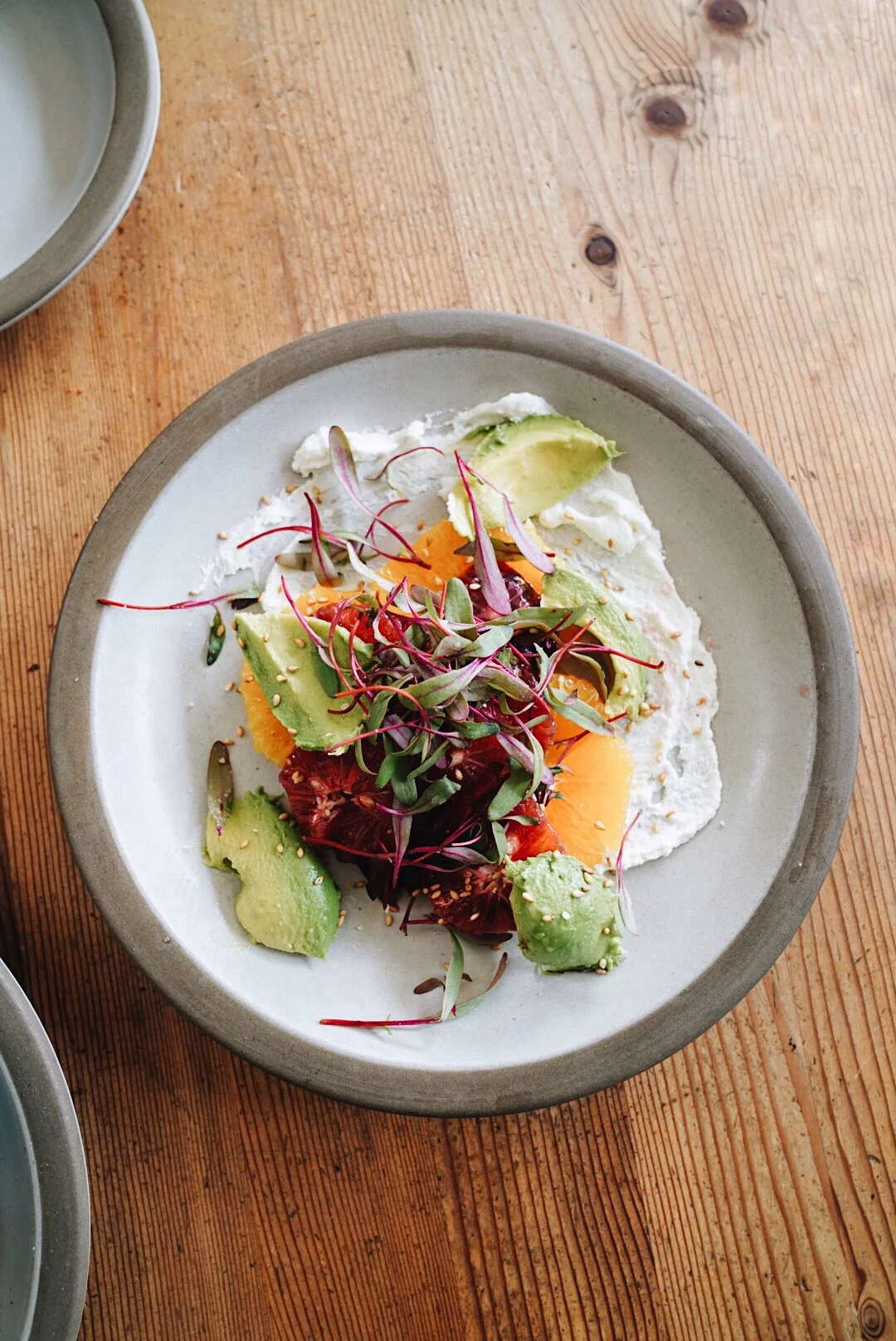 Citrus, avocado, beets, goat cheese, golden sesame