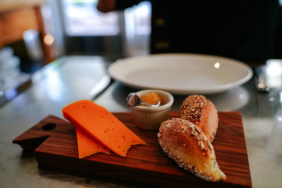 Bread and cheese from Bouchon