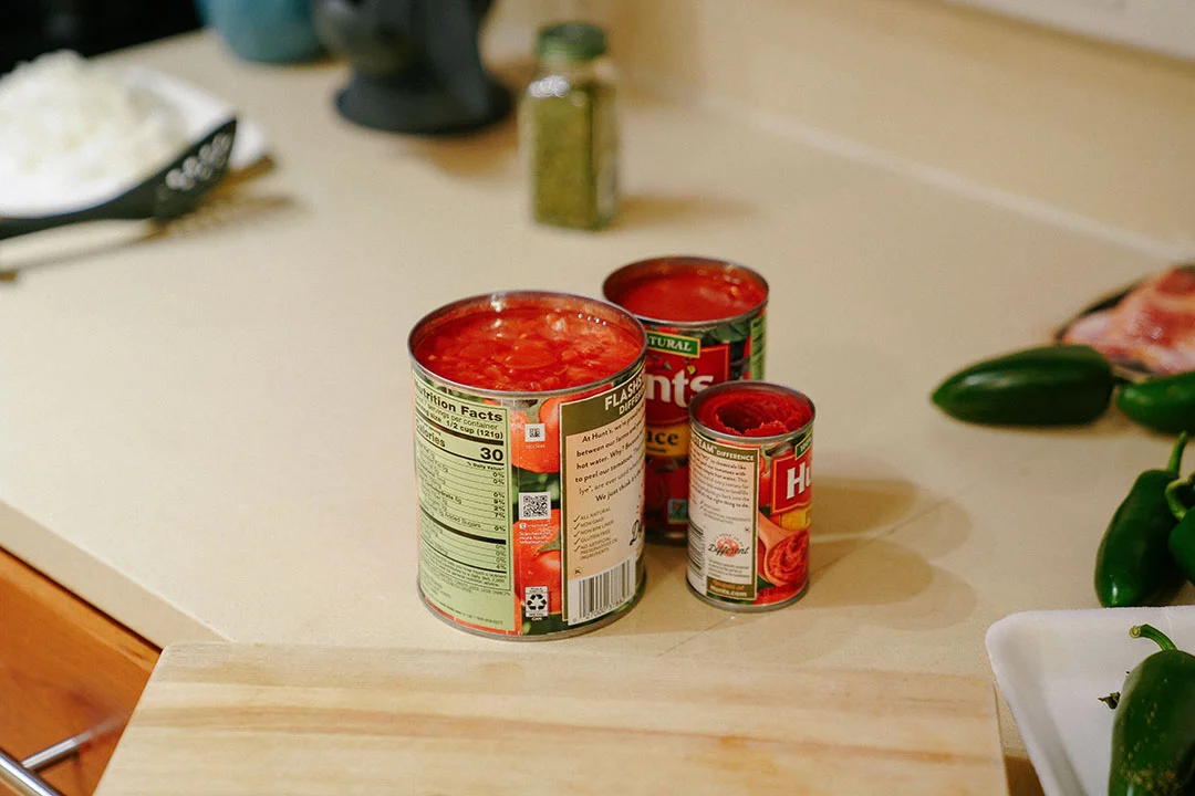 Get ready with opened cans.
