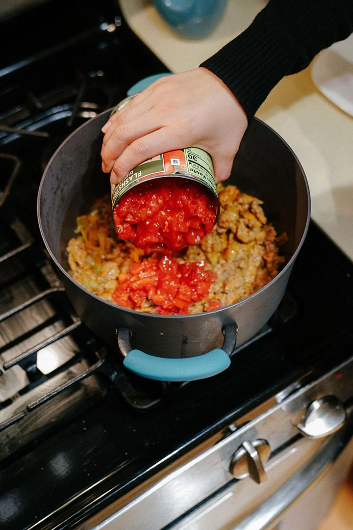 Add 1 Can of Diced Tomato.