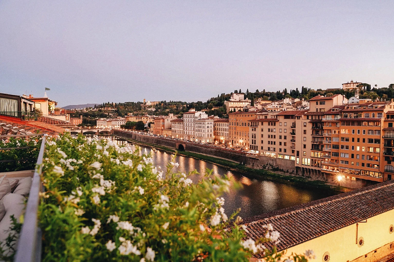 Rooftop view at Hotel Continentale Florence , where we stayed.