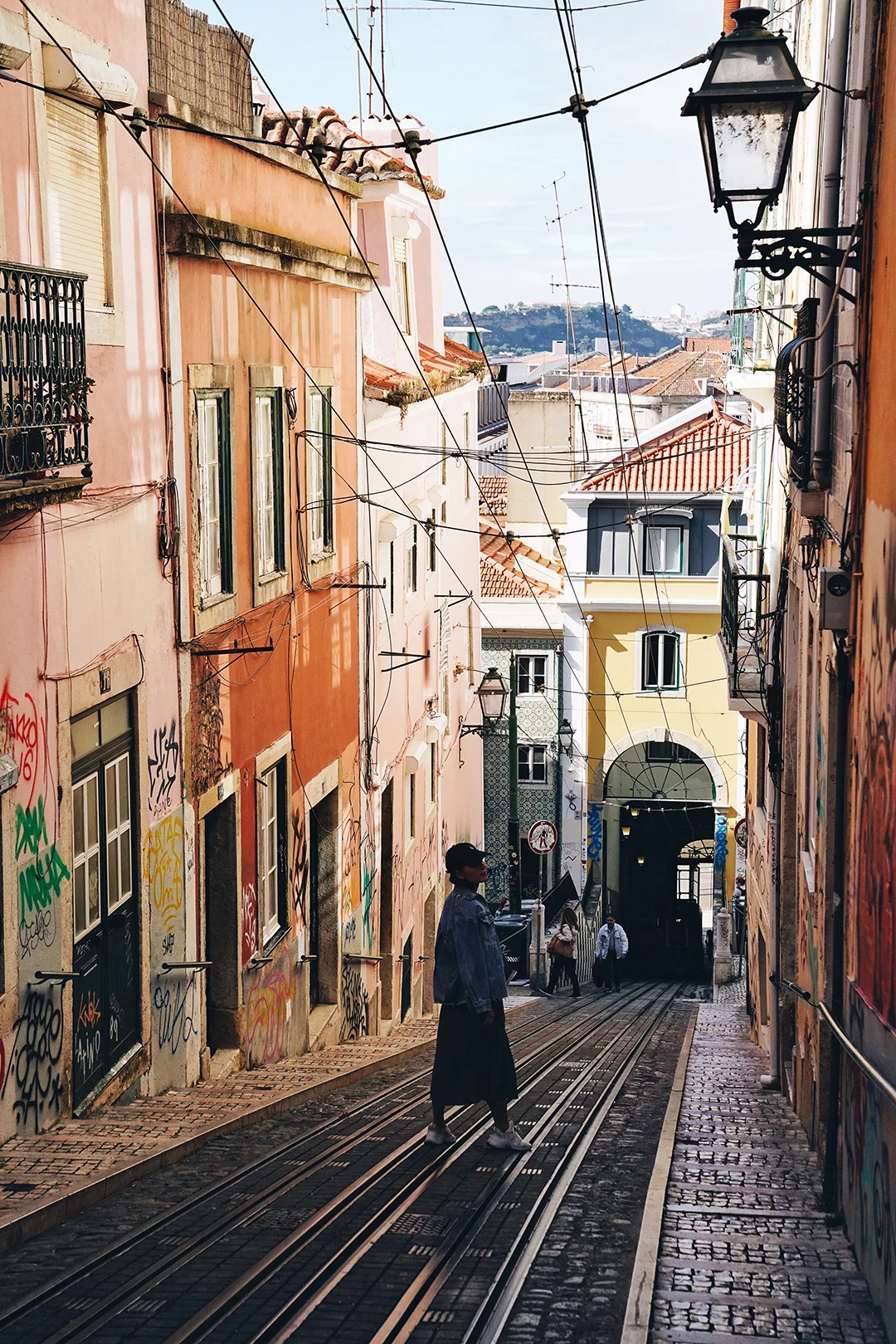 You can walk your way down & up, OR you can ride the tram!