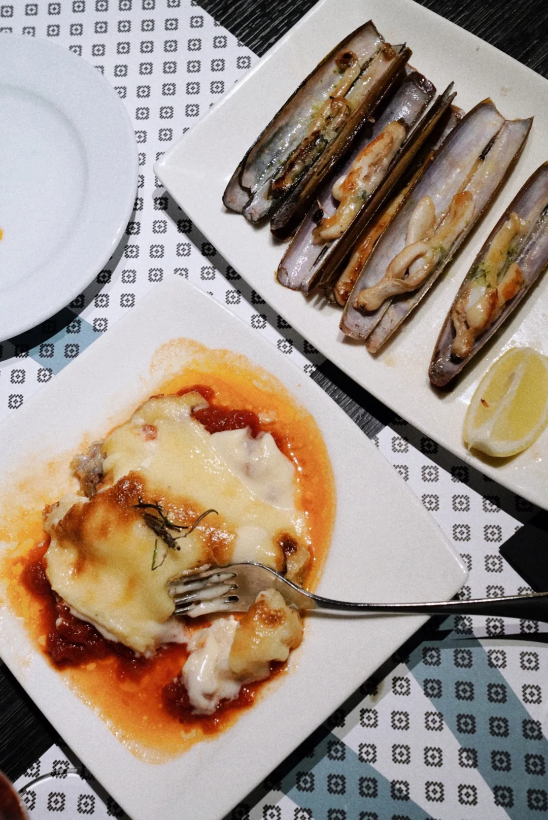 Honey Cod and Razor Clams