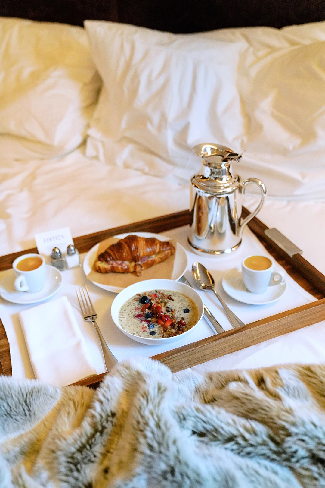 Breakfast in Bed before departure.