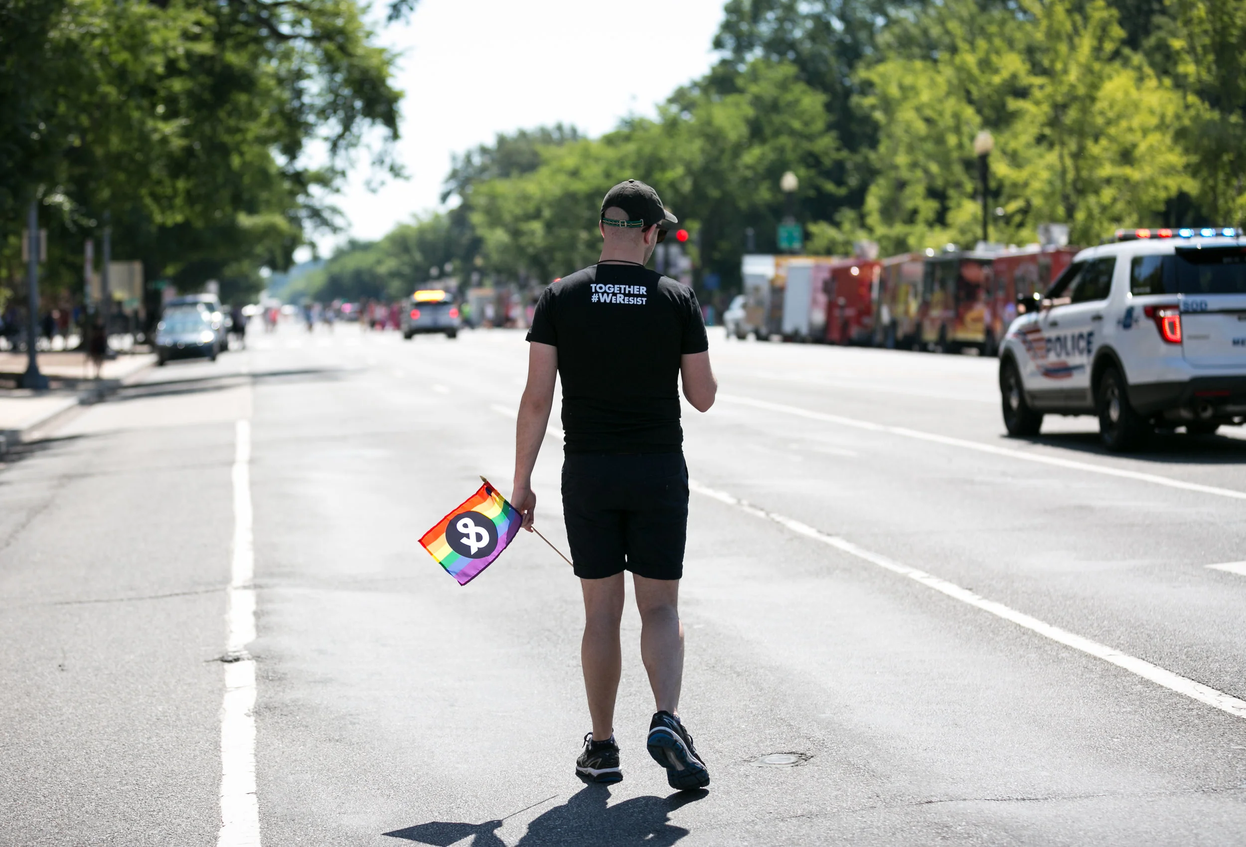 Participant of the Equality March for Unity and Pride in Washington, D.C., on June 11, 2017.