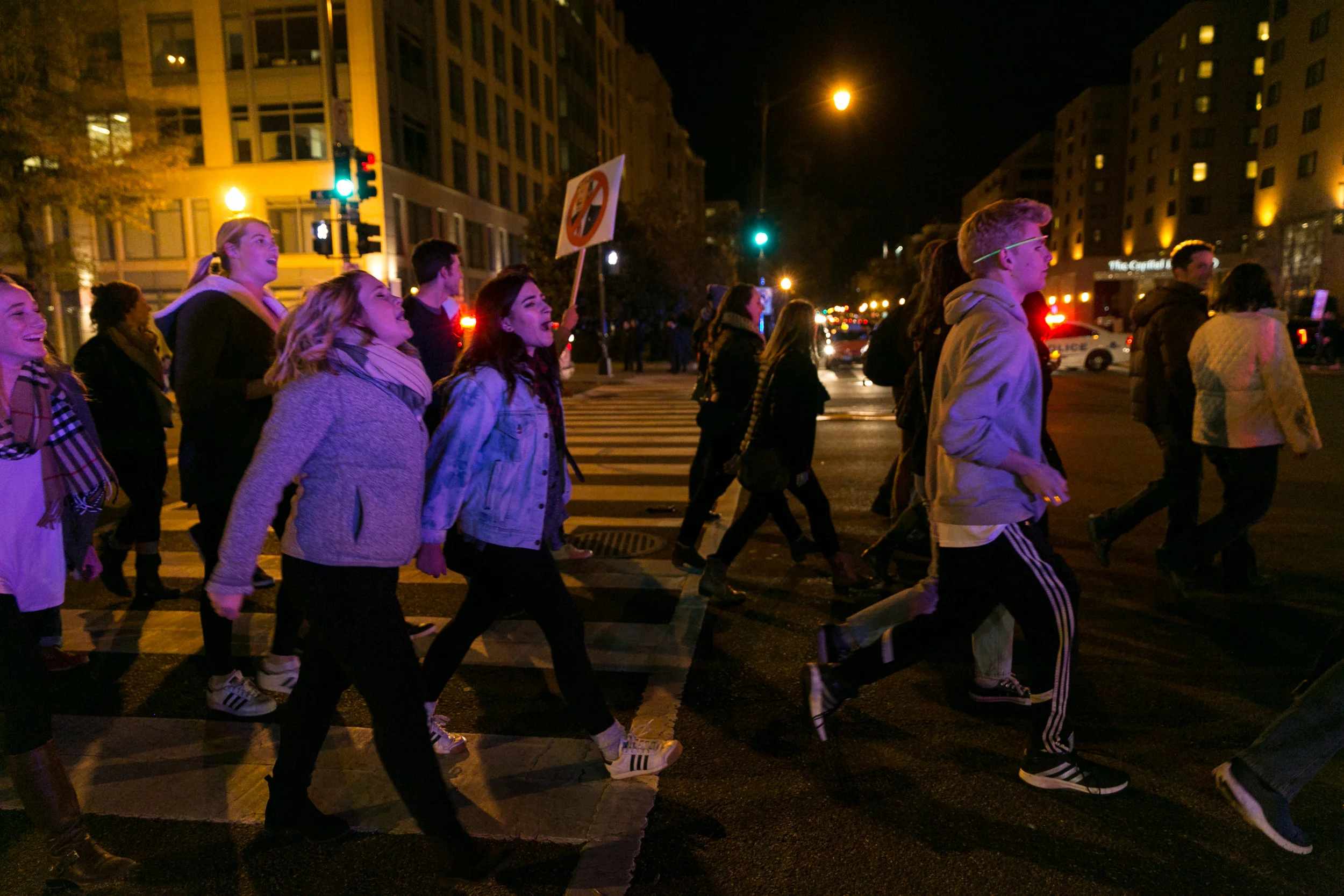Anti-Trump March in Washington D.C., on November 12, 2016.