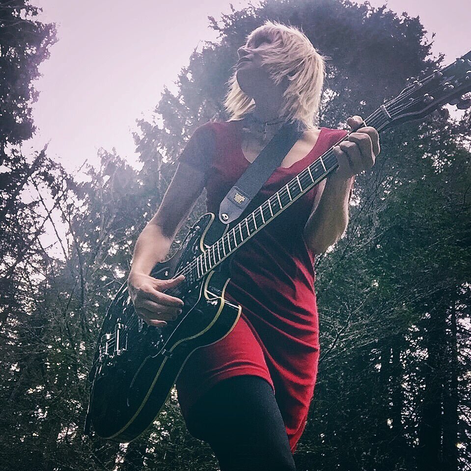 Thank you so much to Michael at @schecterguitarsofficial @beauty.inchaos for this beautiful Corsair guitar! Can&rsquo;t wait to bring it into the studio in 2020 🖤🔮🌲