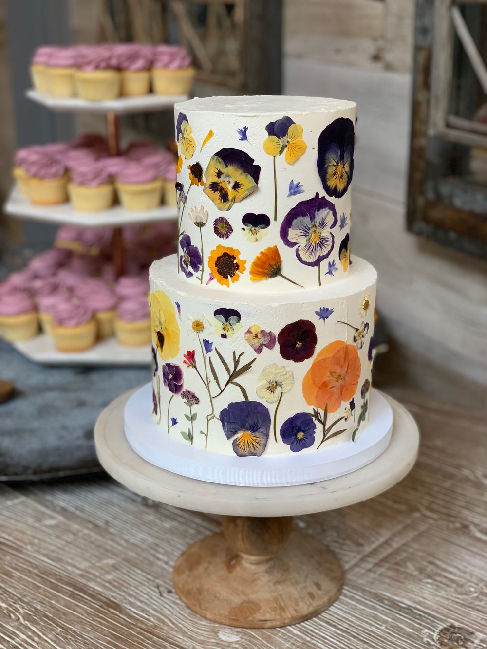 Pressed Flower cake - SEASONAL — Nutmeg Cake Design