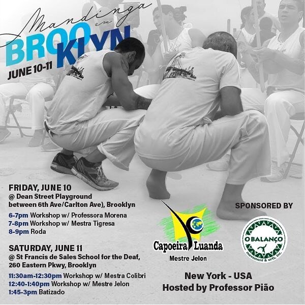 ✨REGISTRATION IS LIVE. ✨

Mandinga in Brooklyn 2022 is just around the corner. Follow the link in my bio to reserve your spot! 

Can&rsquo;t wait to see you there 👊🏾 

#capoeira #capoeiraluanda #mandingainbrooklyn #martialarts #batizado #brooklyn #