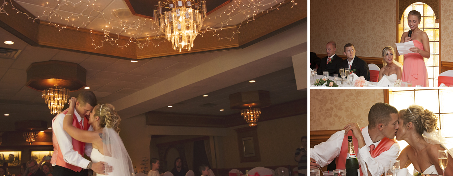 Jen's maid of honor was her sister Sarah. She made a beautiful toast and then it was time to get their cake on!