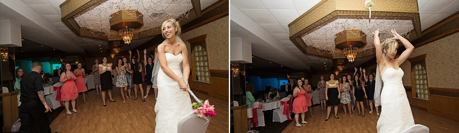 There was a lot more to this bouquet toss... but you'll have to ask the bride about that :)