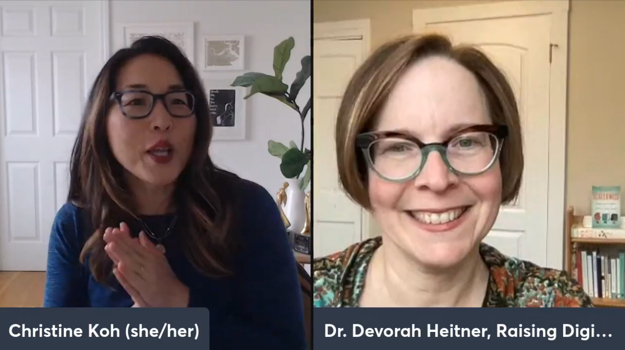 Chatting with Devorah Heitner at AMAZE Parents