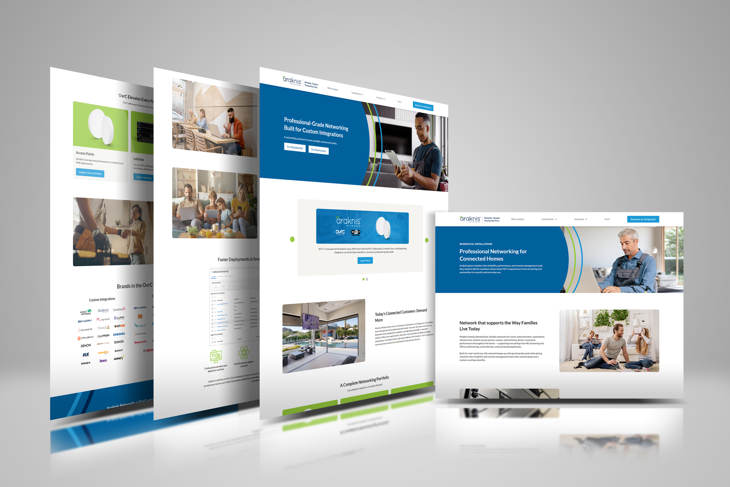   We redesigned the Araknis microsite for a cleaner, faster, more focused experience that highlights product clarity and real-world solutions. The layout spotlights concise specs, simplified navigation, and core use cases. Refined typography, spacing