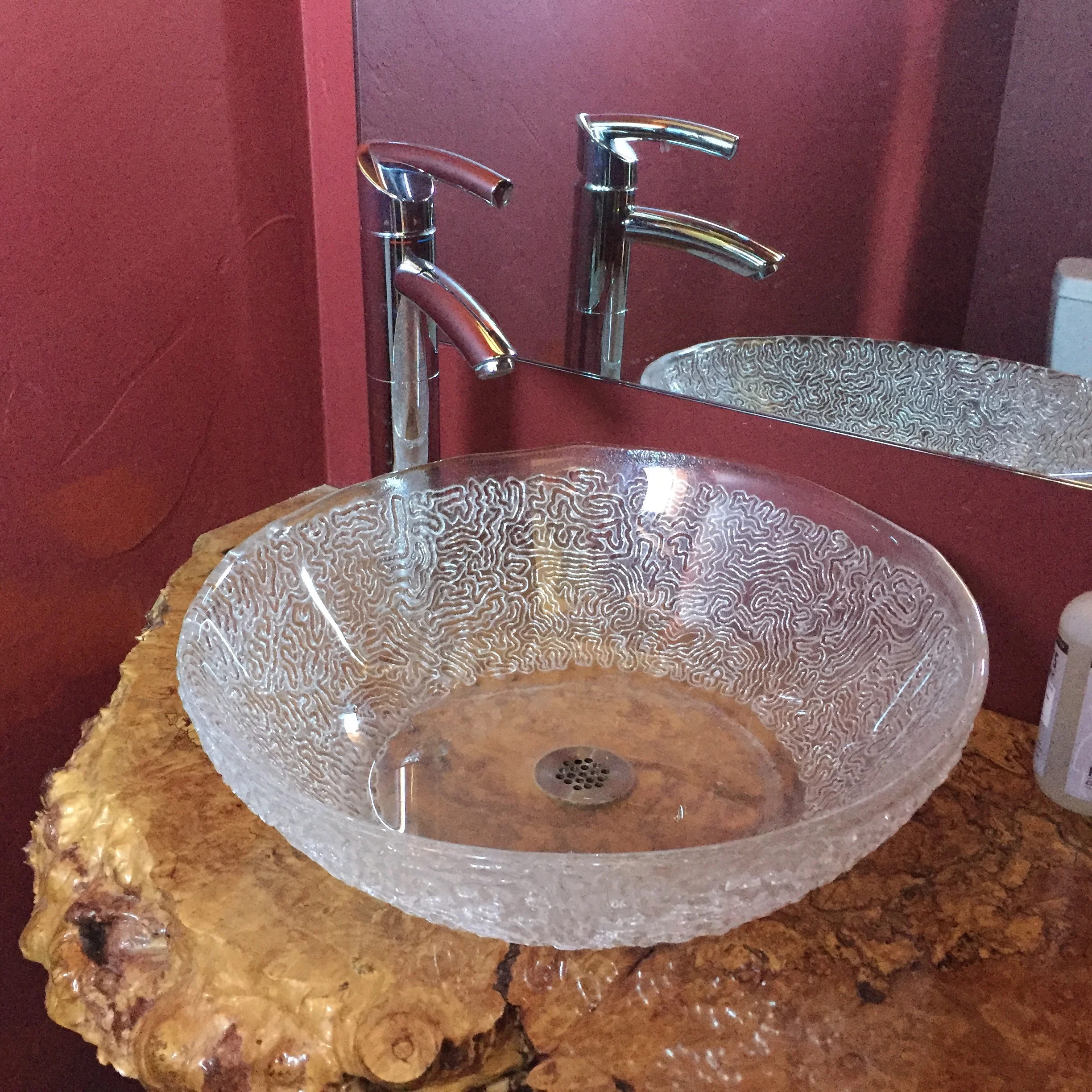 Spun Carved Sink