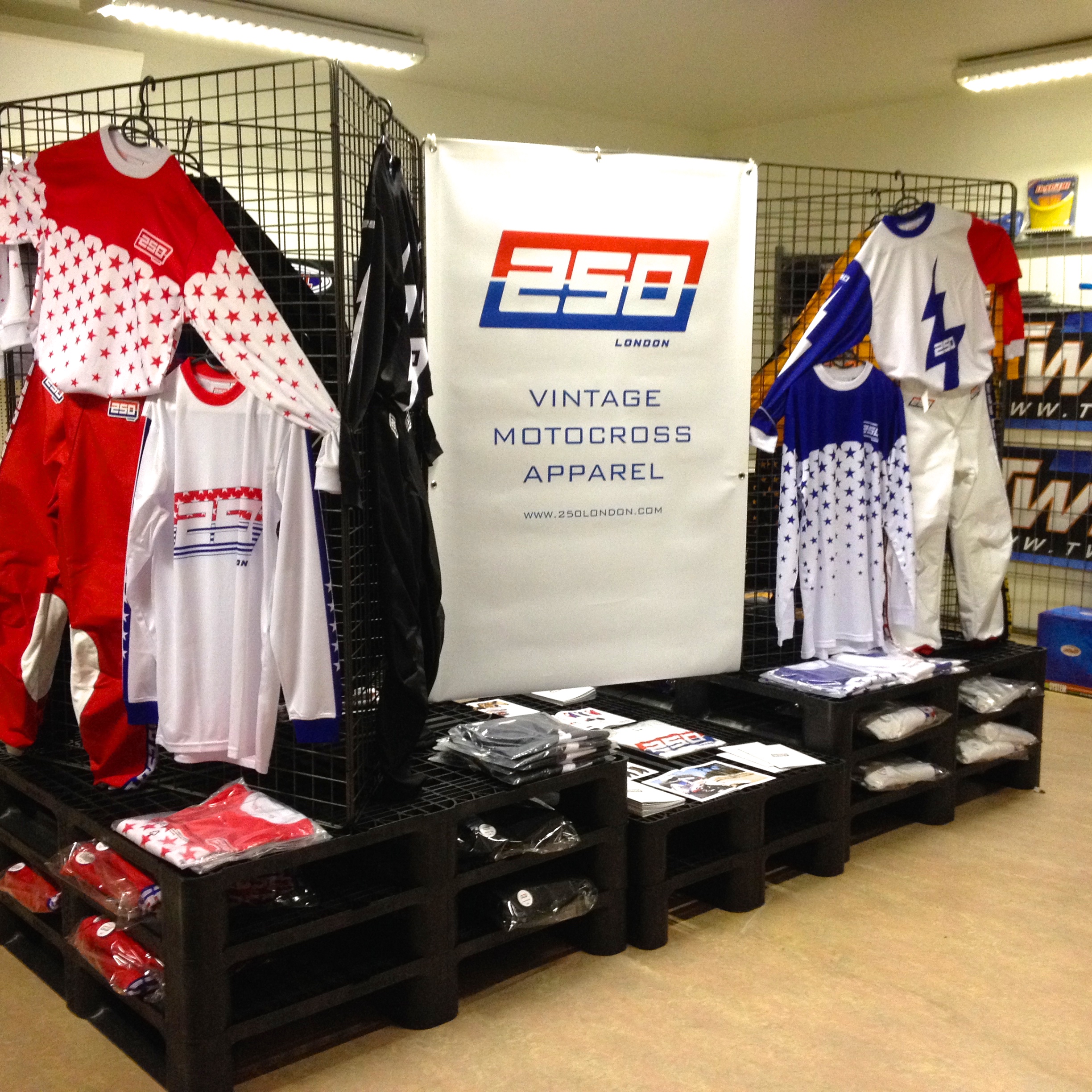 250London products all set for the launch at the Vintage MX Pop-Up Shop!