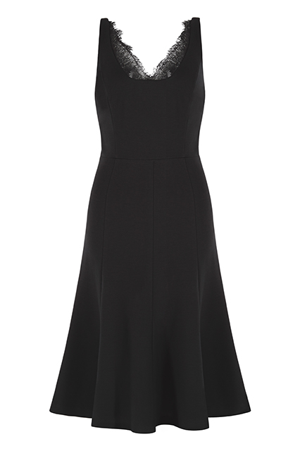 This black ponte dress from the Altuzarra for Target collaboration makes for a great date night option to pair with our Stitch of the Day pick red snake print wedges by Joe Fresh. Photo courtesy of Target.