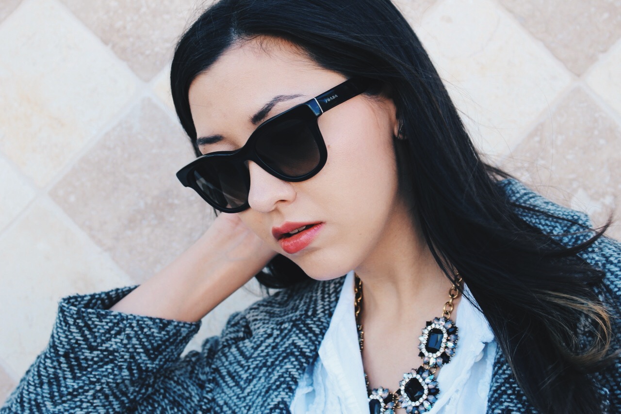 The classic wayfarer is my favorite, so I was excited to find these Prada sunglasses that offer a modern interpretation of that shape.
