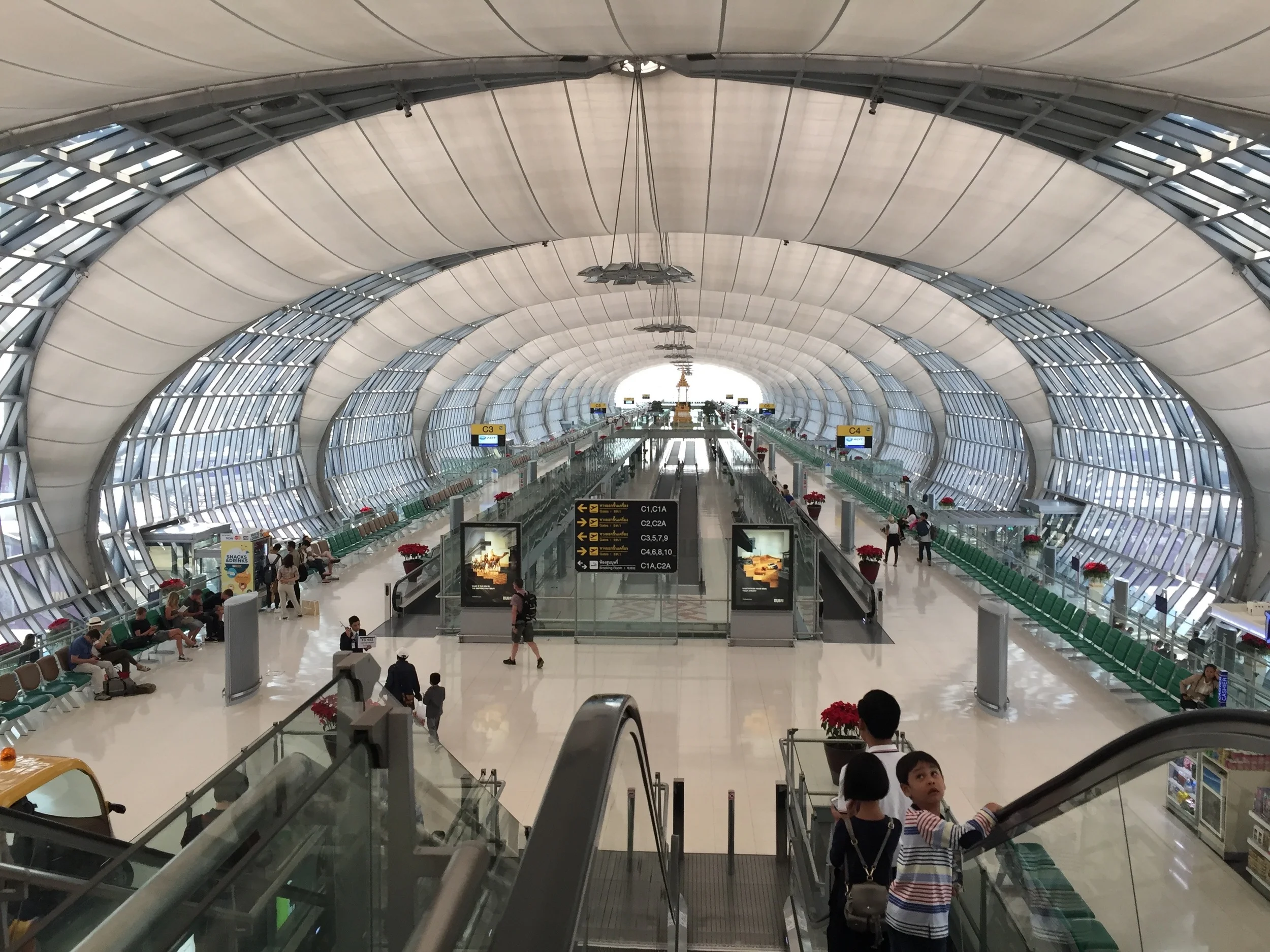 I loved Bangkok's airport. On our way to Myanmar!