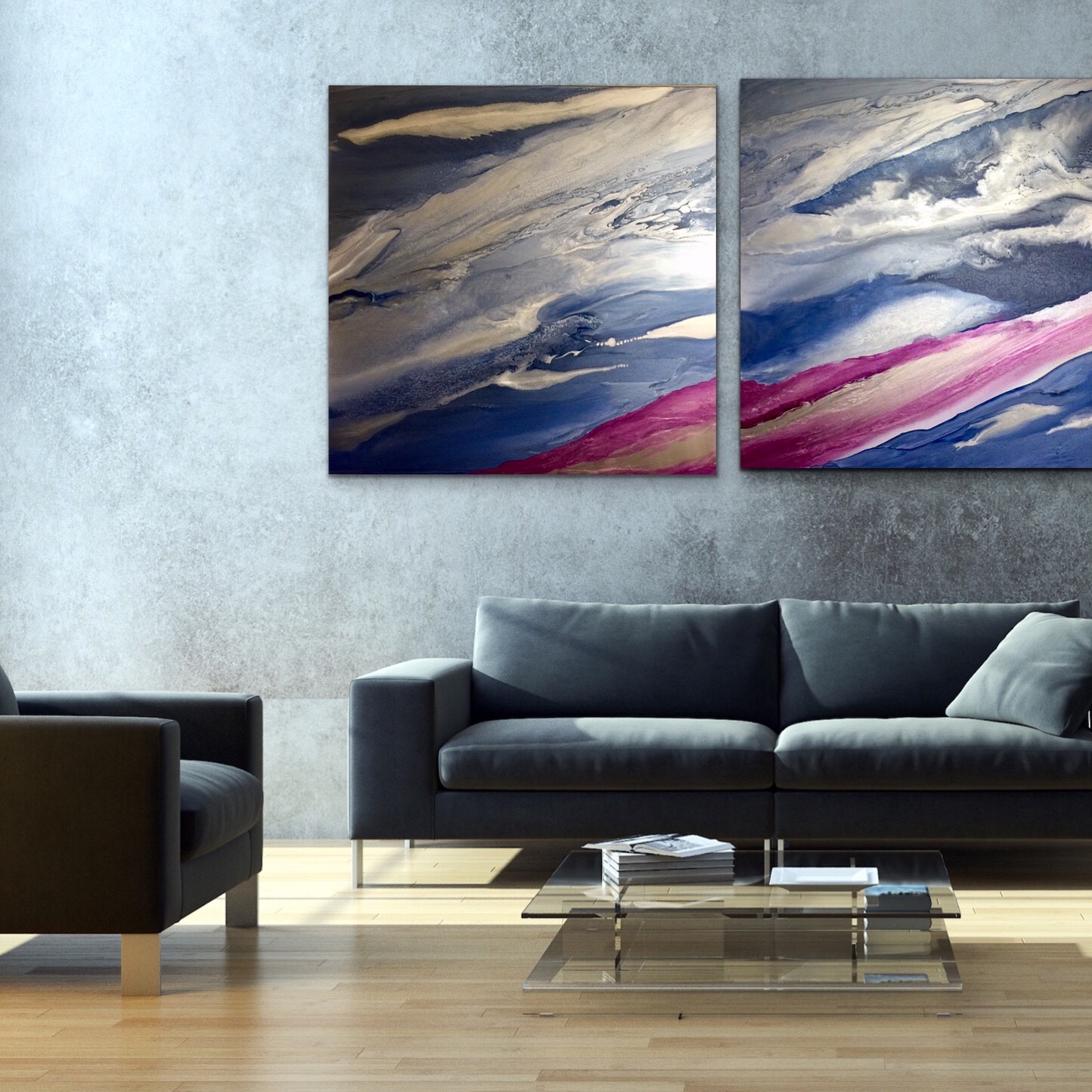 Magenta Skies 40 x 80