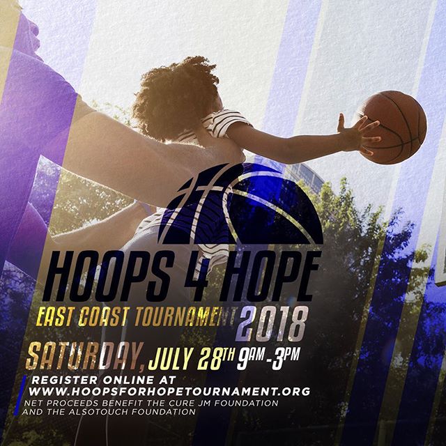 2 MORE WEEKS!
.
It’s not too late to register for the 1st Annual Hoops for Hope: East Coast Tournament! Basketball players (16+ Male & Female), beginner to advanced, are welcome to compete in order to raise awareness about Juvenile Dermatomyositis, and to keep Christiana Powery’s memory alive! A portion of the benefits will go toward benefiting the Cure JM Foundation and AlsoTouch Foundation.
_____
WHEN: Saturday, July 28th | 9am-3pm
WHERE: Main Gym @ Baruch College | 55 Lexington Avenue, NY
To register, and for more information, please visit www.hoopsforhopetournament.org