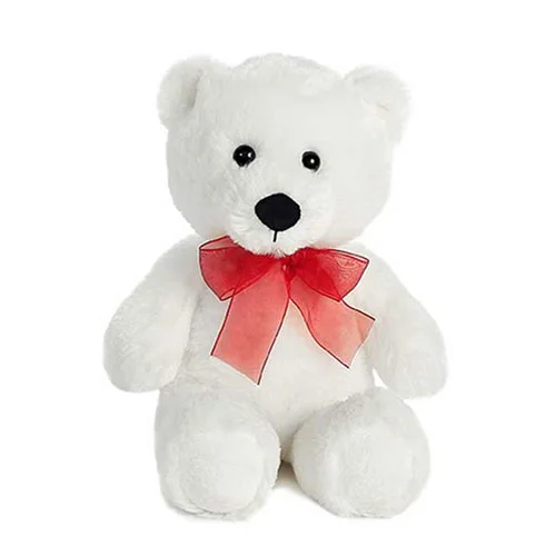 white fluffy teddy bear