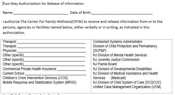 Release of Information