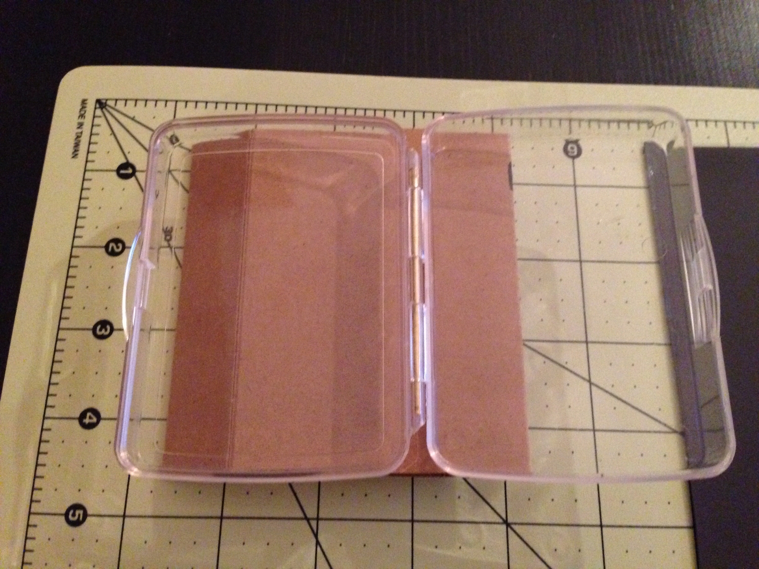 This is the empty box. My thought behind this was small nymphs on one side and dry flies or larger nymphs on the other. One side is thinner than the other and it's up to you which is which. I chose to use the deeper of the two for my dries. 