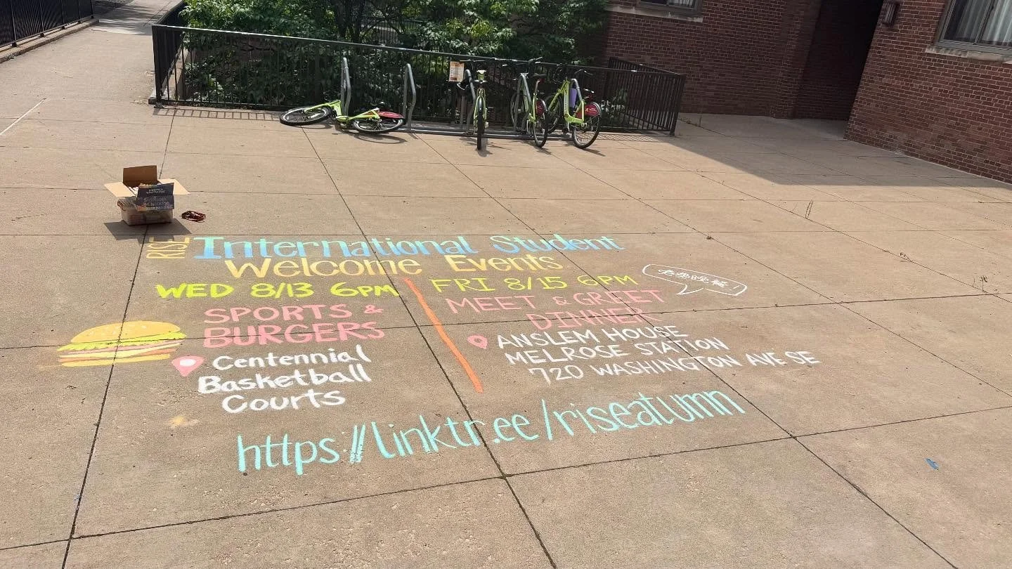Getting ready to welcome our new friends to UMN with some awesome chalking! #umn