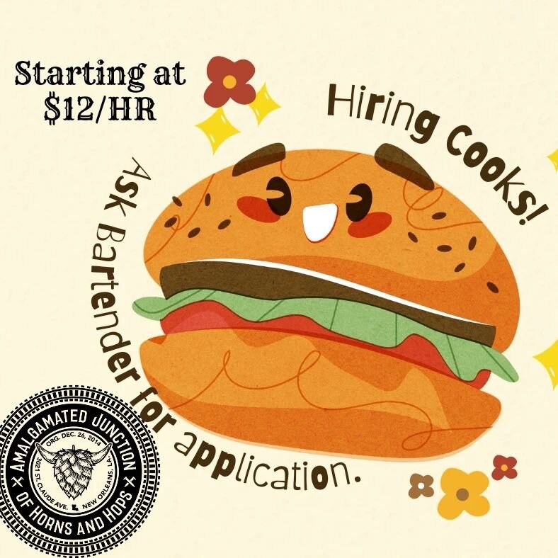 Come join our team of 🍔&amp;🍺 enthusiast. Morning or evening shifts available.
We are a small team of motivated creators that works with craft ingredients and homemade sauces. Flexible scheduling available.

Starting pay is $12 +TIPS based on exper