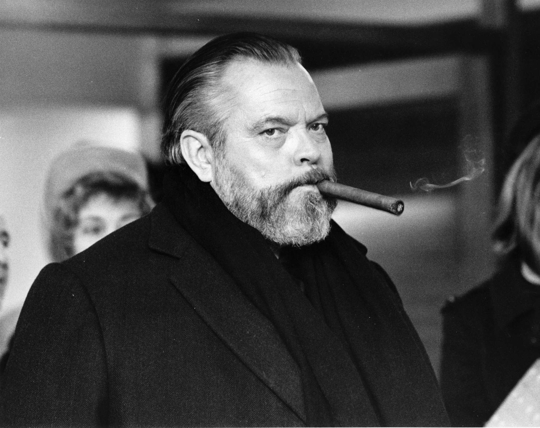 Orson Welles on the set of The Other Side of the Wind