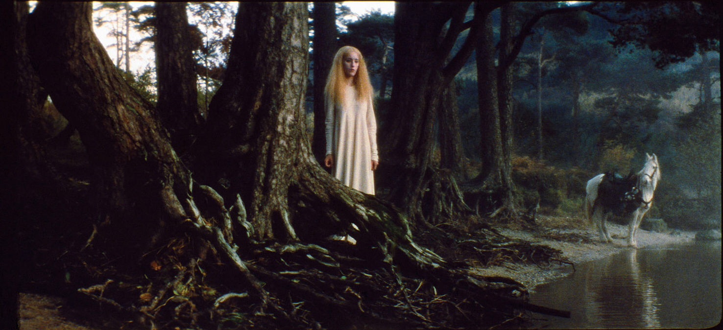 A crusader knight is saved by a spirit who rescues him from a lake in Black Angel (1980)