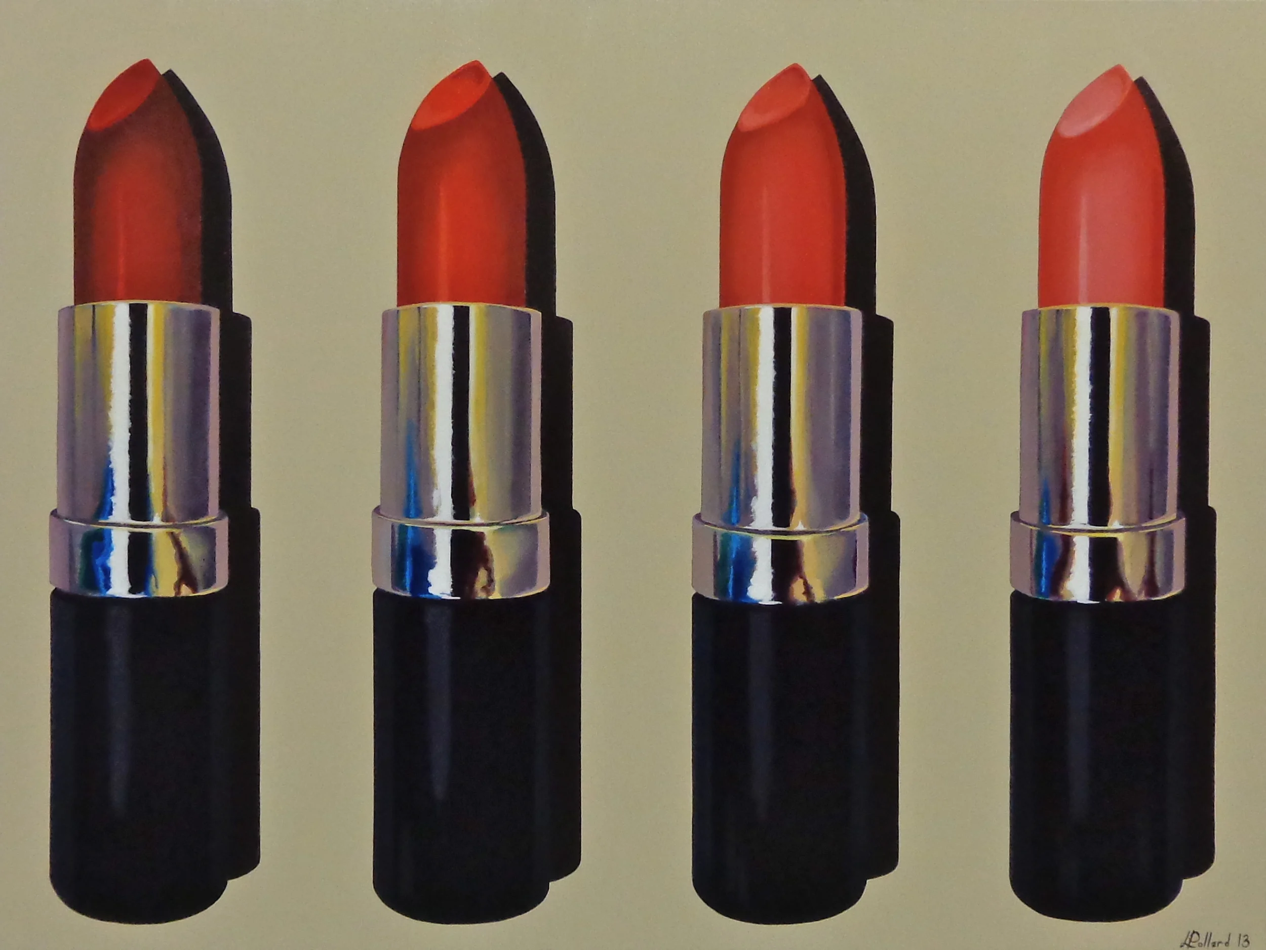 4 Lipstick - acrylic on canvas 30" x 40"