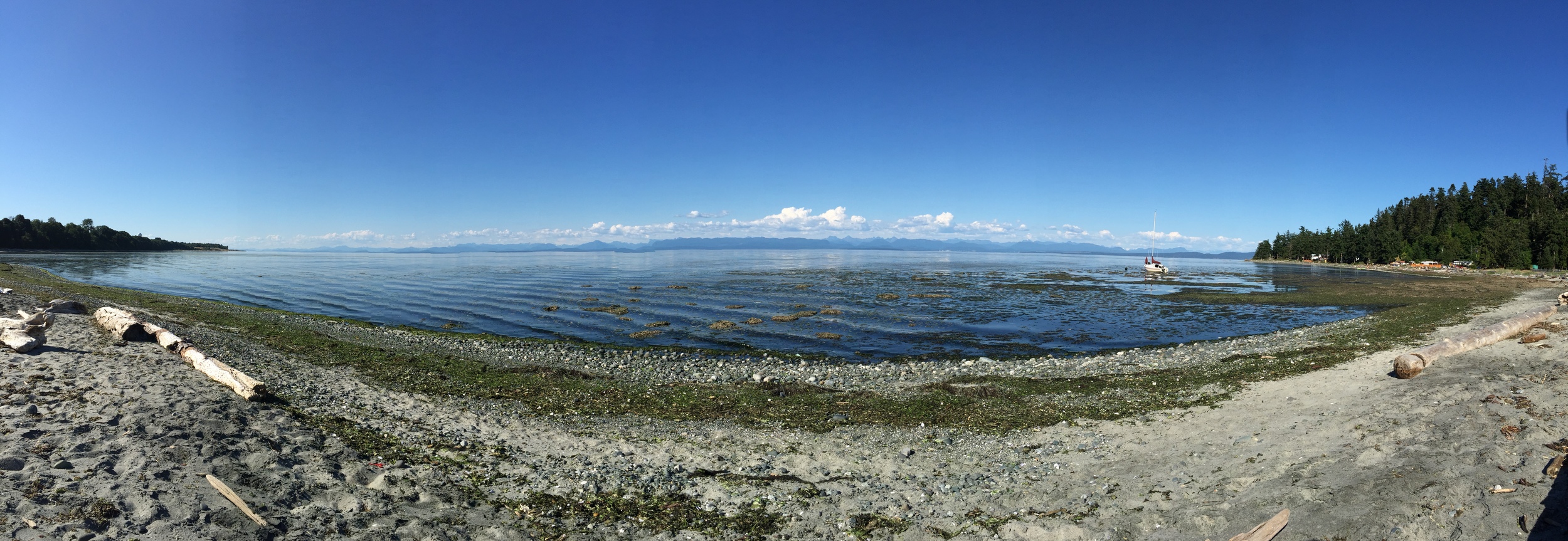 Panorama of the bay when the tide is in. 