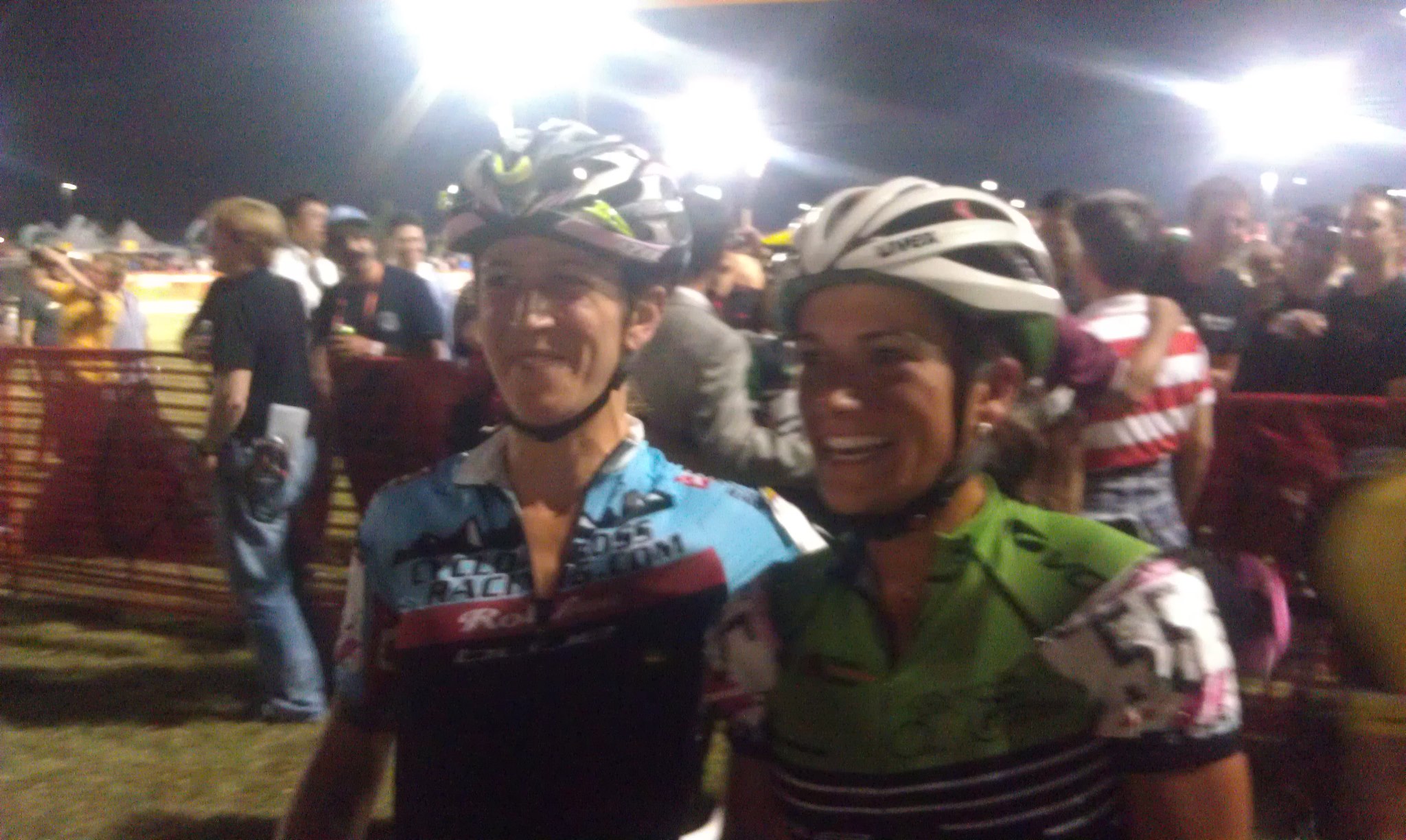 CrossVegas 2012, my first Vegas. Jess Cutler and I all smiles post race.