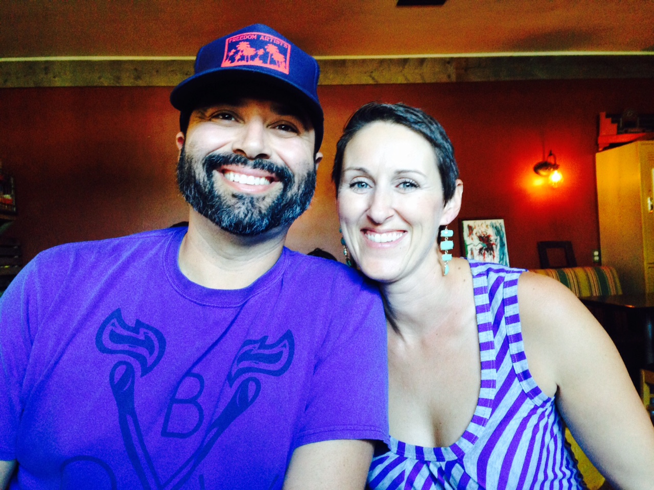 Josh and his wife, Lisa. They have three children: Eden, Rhythm, and Xander. 