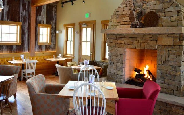  Fireplace and soft seating at the Farm House at Breckenridge Brewery in Littleton, Colorado. &nbsp;  https://www.zagat.com/b/denver/first-look-farm-house-at-breckenridge-brewery-opens-in-littleton  Photo Credit: Lori Midson 
