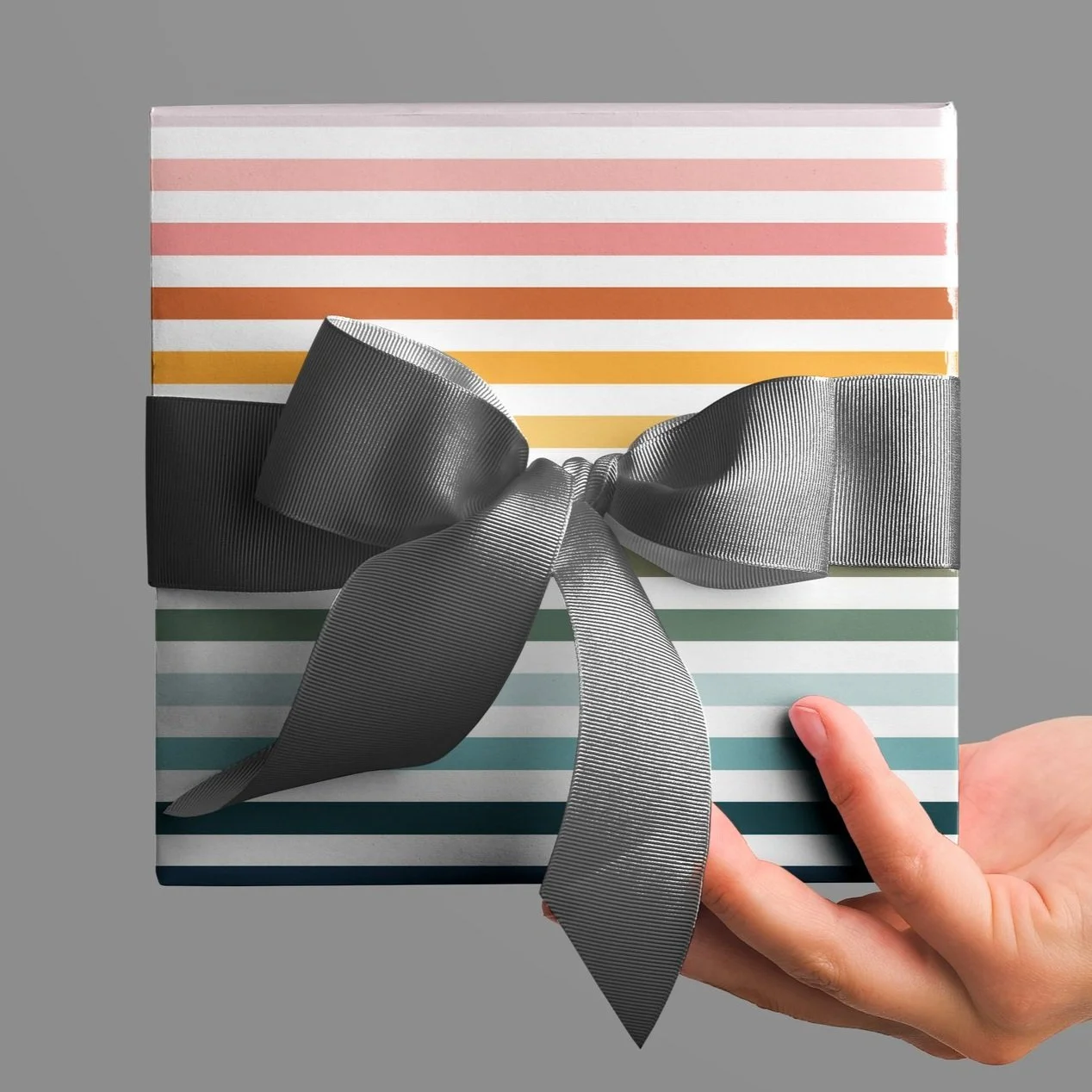 Rainbow Stripes Wrapping paper perfect for celebrating LGBTQ Pride with fun playful stripes. The bright coloured stripes also make it Ideal gift wrap for a kids birthday gift or any occasion  wrap.