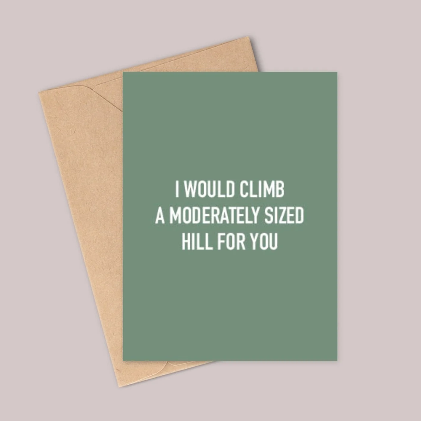 I would climb a moderately sized hill for you