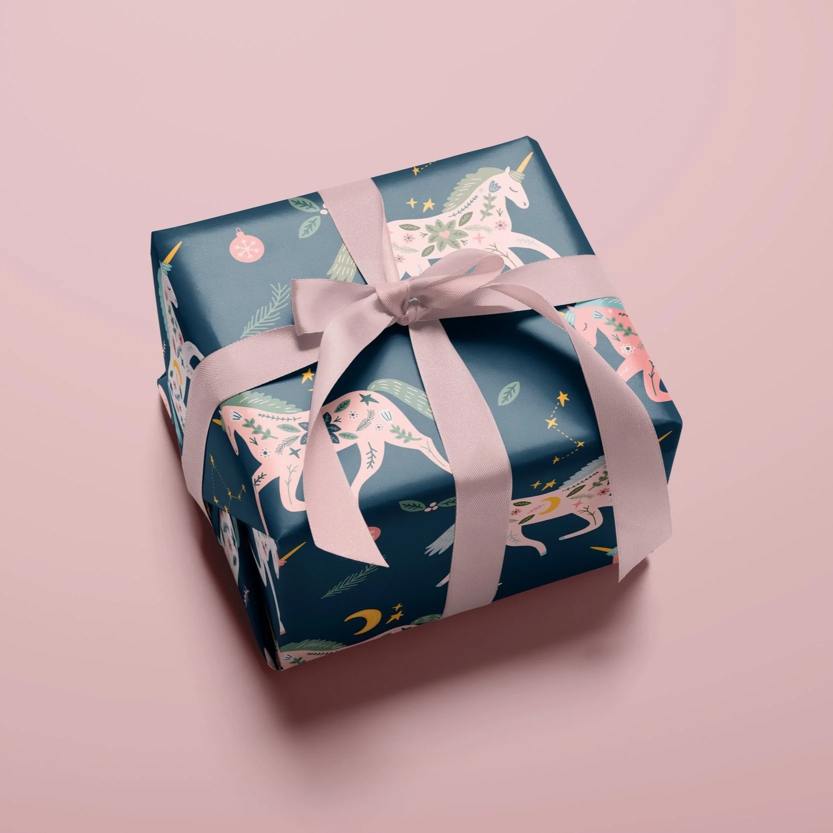 Gift+Wrapping+Paper+Mockup+UNICORN+DARK+ON+PINK.jpg